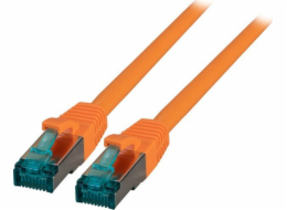 EFB EFB RJ45 Patchkabel S/FTP, Cat.6A, LSZH, 15m, oranž.