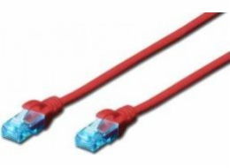 Digitus DIGITUS CAT 5e U-UTP patch kabel PVC AWG 26/7 délka 15m barva červená