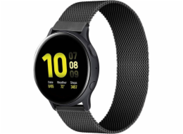 Strado Ocelový řemínek pro Samsung Galaxy Watch 4 40/4 Classic 42/46 mm (černý) univerzální