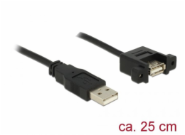 Delock USB kabel USB-A - USB-A 0,25 m černý (85462)