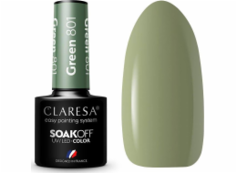 Claresa Soak Off UV/LED hybridní lak Green 801 5g