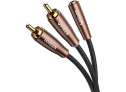 Ugreen Jack 3,5 mm - RCA (Cinch) kabel x2 3 m černý (UGR1054)