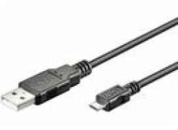 USB MicroConnect USB-A - microUSB kabel 5 m černý (USBABMICRO5)