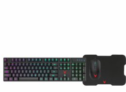 Varr VARR GAMING SET KLÁVESNICE CHERRY R1-R4 + MYŠ 3200dpi PIXART + PODLOŽKA POD MYŠ ČERNÁ [45572]