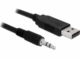 Delock USB kabel USB-A - mini Jack 3,5 mm 1,8 m černý (83115)