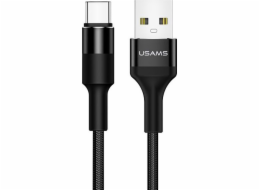 Usams USB-A - USB-C kabel USB 1,2 m černý (SJ221TC01)