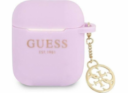 Guess Charm Collection 4g ochranné pouzdro pro AirPods fialové