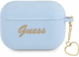 Ochranné pouzdro Guess Silicone Charm Collection pro AirPods Pro GUAPLSCHSB modré