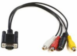 MicroConnect D-Sub (VGA) - RCA (Cinch) x3 - Kabel S-Video 0,3 m černý (MONGGSV)