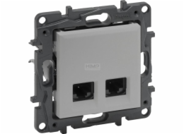 Legrand Telekomunikační zásuvka Legrand Niloe Step 863360 2 x RJ45 kat. 5e UTP dvojitý hliník