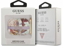 Ochranné pouzdro Guess Flower Strap Collection pro AirPods Pro fialové