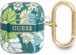 Ochranné pouzdro Guess Flower Strap Collection pro AirPods zelené