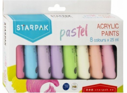 Starpak AKRYLOVÉ BARVY 8COL 25ML PASTEL STK WB 6/24