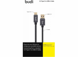 Budi USB-A – USB-C kabel USB 1,2 m černý (BD178T)