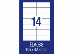 Avery Zweckform LABEL ZF ECONOMY 105X42.3MM 038 100ARK LABEL E100 ELA038 - ELA038