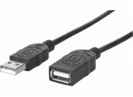 Manhattan USB kabel USB-A – USB-A 3 m černý (364898)