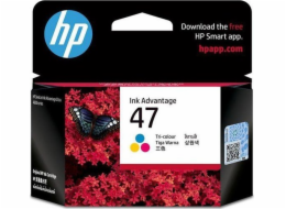 HP inkoust HP originální inkoust / inkoust 6ZD61AE, HP 47, tříbarevný, HP DeskJet Ink Advantage 4800, 4828