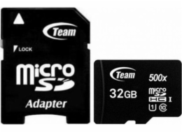 Karta TeamGroup 500x MicroSDHC 32GB Class 10 UHS-I (TUSDH32GCL10U03)