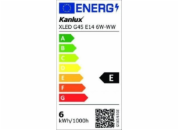 Kanlux LED žárovka XLED G45 E14 6W-WW 806lm 2700K teplá barva 35276