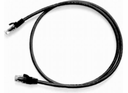 Patch kabel NetRack RJ45, lisovaný plášť, kat. 6 UTP, 0,5 m černý (BZPAT0P56K)