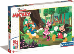 Clementoni CLE puzzle 104 maxi SuperKolor Mickey_Frien..23772