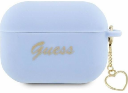 Guess Case Guess GUAP2LSCHSB kryt Apple AirPods Pro 2 modrý/modrý Silikonové kouzlo Heart Collection