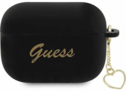 Pouzdro Guess Guess GUAP2LSCHSK Kryt Apple AirPods Pro 2 černo/černý Silikonový Charm Heart Collection