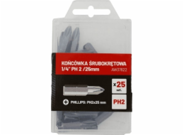 AWTools šroubovací bit 1/4" PH 2 25mm 25 kusů (AW37622)