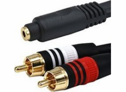 Monoprice Monoprice Premium kabel/adaptér 3,5 mm jack (samice) na 2xRCA (samec) - 15 cm (105612)