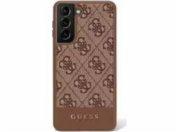 Kolekce kovového loga Guess Guess 4G Bottom Stripe – pouzdro na Samsung Galaxy S23+ (hnědé)