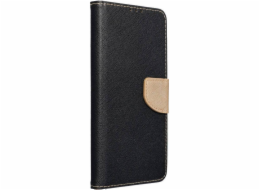 Efektní pouzdro na knihy FANCY BOOK HOLSTER Pouzdro na Samsung Galaxy S22 Ultra Black Gold