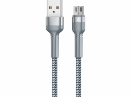 USB kabel USB-A - microUSB 1 m stříbrný (KABAV1183)