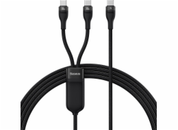 Baseus USB-C – 2x USB-C USB kabel 1,5 m černý (CASS060001)