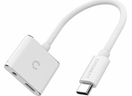 Cygnett CY2866PCCPD USB adaptér USB-C – Jack 3,5 mm + USB-C bílý (CY2866PCCPD)