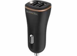 Duracell nabíječka 2xUSB 27W Duracell nabíječka do auta (černá)