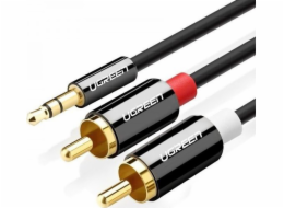 Ugreen Jack 3,5 mm - RCA (Cinch) kabel x 2 1,5 m černý (UGR318)