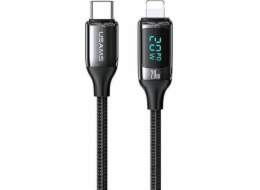 Usams USB-C – Lightning kabel 1,2 m černý (6958444975436)