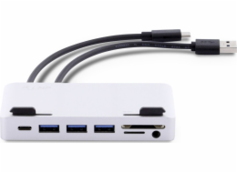 LMP USB HUB 1x SD 1x USB-C 1x microSD + 3x USB-A 3.0 (LMP-USBC-ATT-HUB-SL)