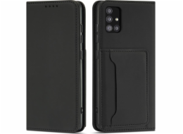 Pouzdro Hurtel Magnet Card Case pro Samsung Galaxy A53 5G Cover Card Wallet Card Stand Black