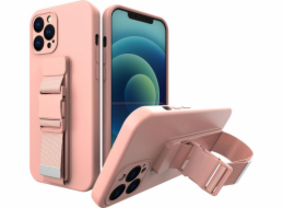 Hurtel Rope case gelové pouzdro s řetízkem na kabelku šňůrka na kabelku iPhone 11 Pro růžové