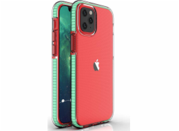 Gelové pouzdro Hurtel Spring Case s barevným rámečkem pro iPhone 13 mini mint