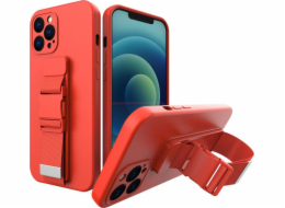 Hurtel Rope case gelové pouzdro s řetízkem na kabelku šňůrka na kabelku iPhone XR červená