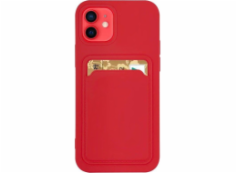 Hurtel Card Case Silikonové pouzdro na peněženku se slotem pro kartu na dokumenty pro Samsung Galaxy A22 4G Red