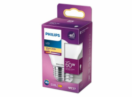 LED žárovka PHILIPS, P45, E27, 6,5 W, 806 lm, 2700 K