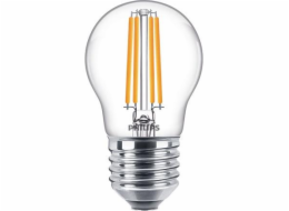 LED žárovka PHILIPS, P45, E27, 6,5 W, 806 lm, 2700 K