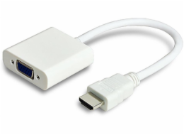 Adaptér MICRO_CONNEC HDMI M, VGA F, 0,15 m, bílý HDMVGA1