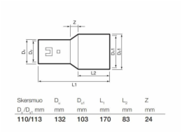 Připojení s drenážní trubkou Wavin, O 110/113 mm