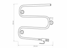 Elektrický sušák ručníků Thema Lux BK-107-80W, černý