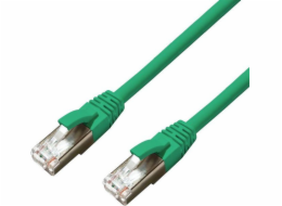 MicroConnect CAT6A S/FTP 0,5m Zelená LSZH