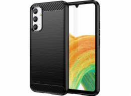 Hurtel Carbon Case Case pro Samsung Galaxy A34 5G flexibilní silikonový karbonový kryt černý